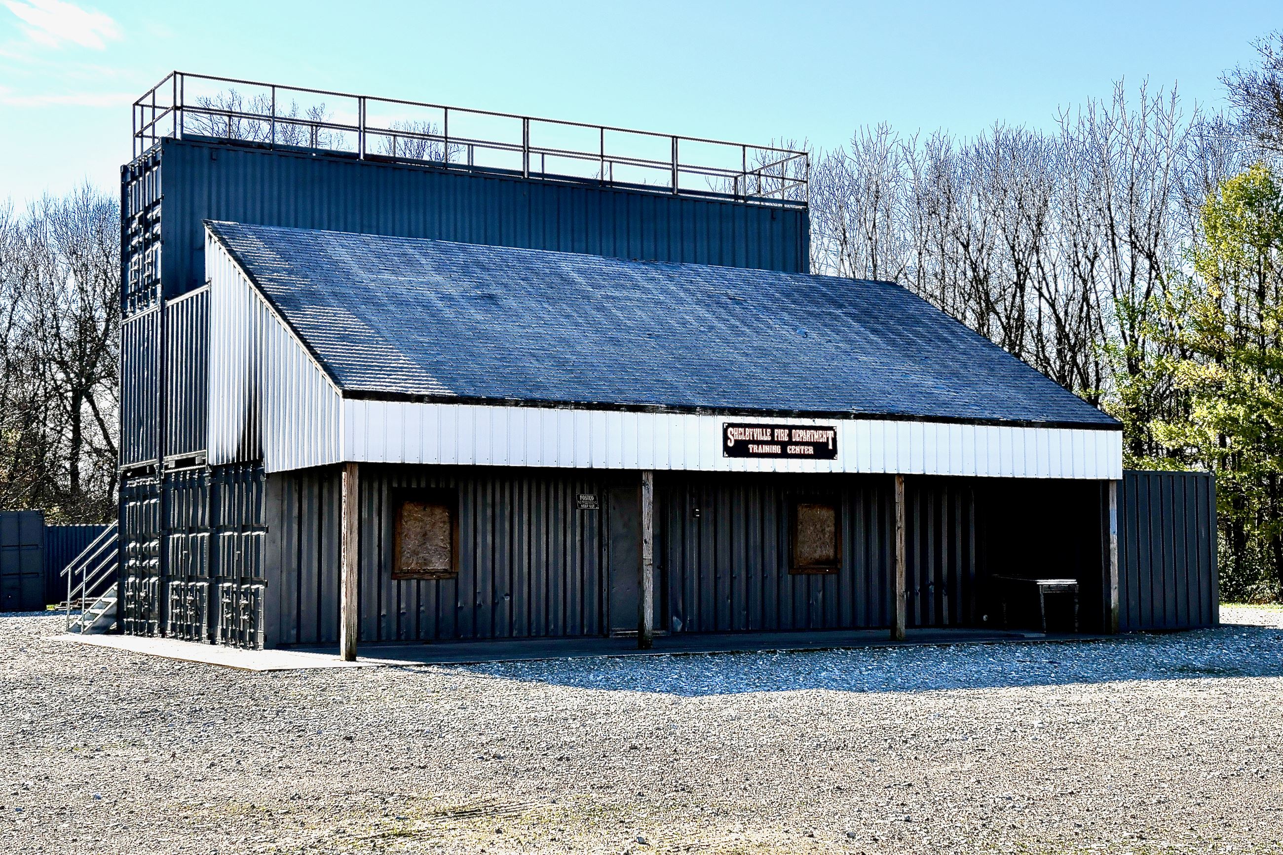 exterior picture of shelbyville fire department training facility