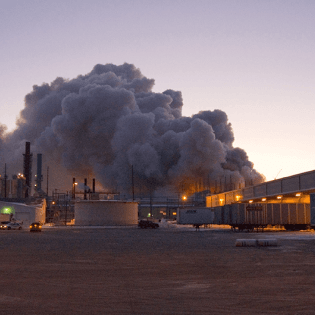 Large Amount of Smoke from Building